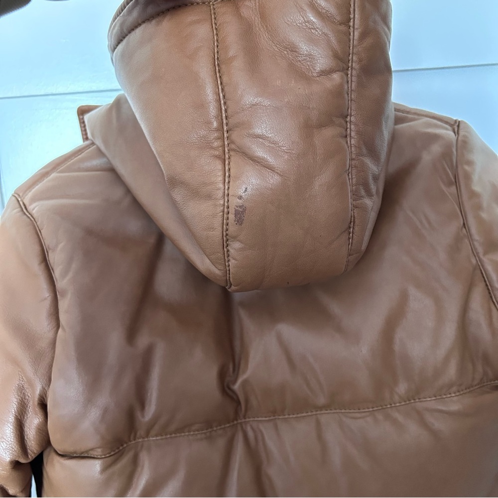 Whistles leather puffer coat jacket Size XS - Picture 8 of 8